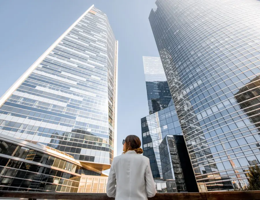 woman office outside